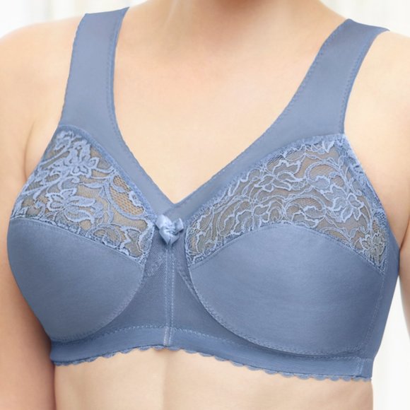 Set of 3! 56I Glamorise MAGIC LIFT Full Figure Bra (COMFORT-STRAPS) Blue-Ice - Picture 3 of 13